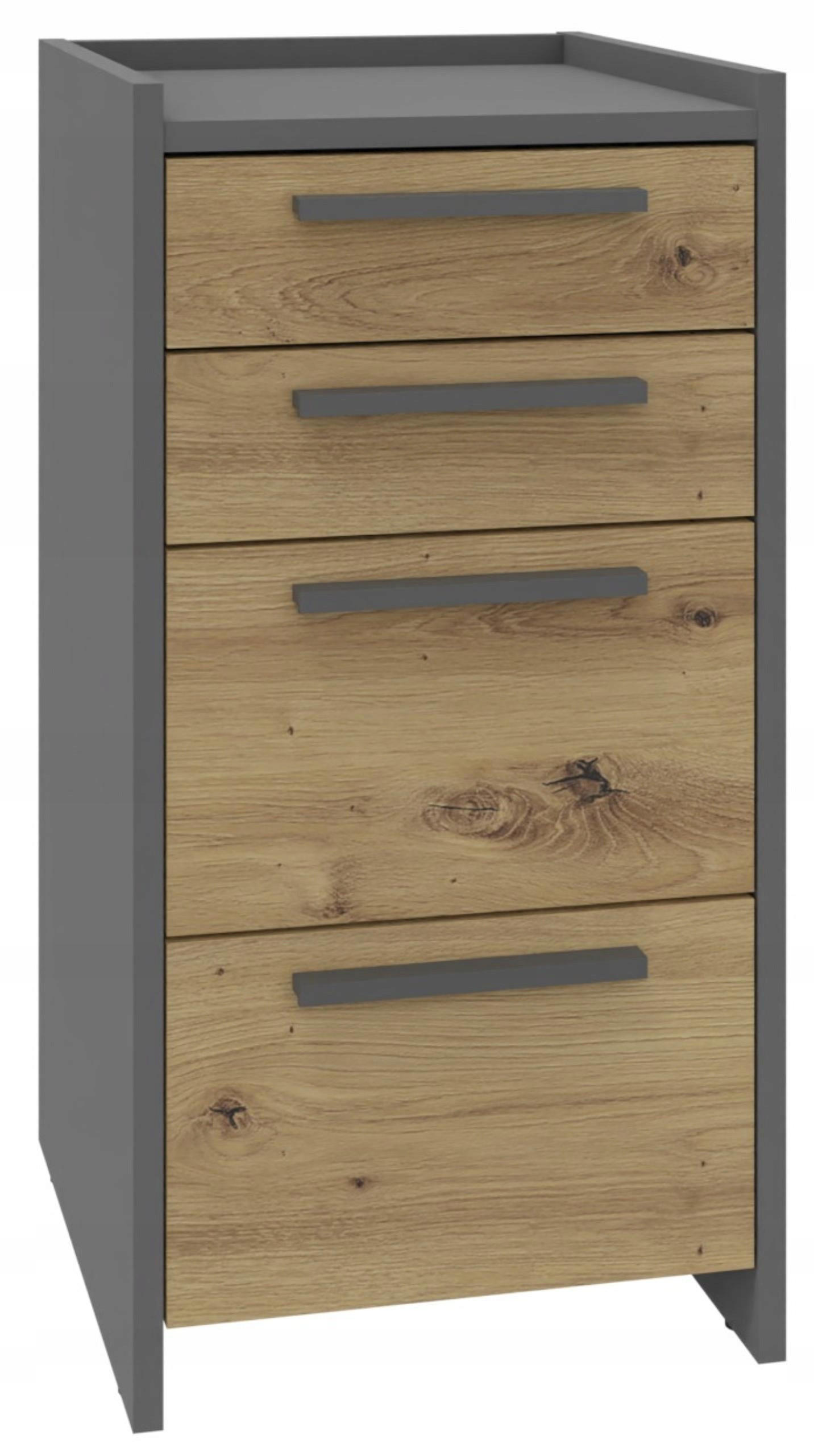 KOMMODE ALTIVO 2SW2SN Anthrazit-Artisan Eiche 36/35,6/70,4 cm - Anthrazit/Eiche Artisan, Holzwerkstoff (36/70.4/35.6cm) - Matkam Möbel