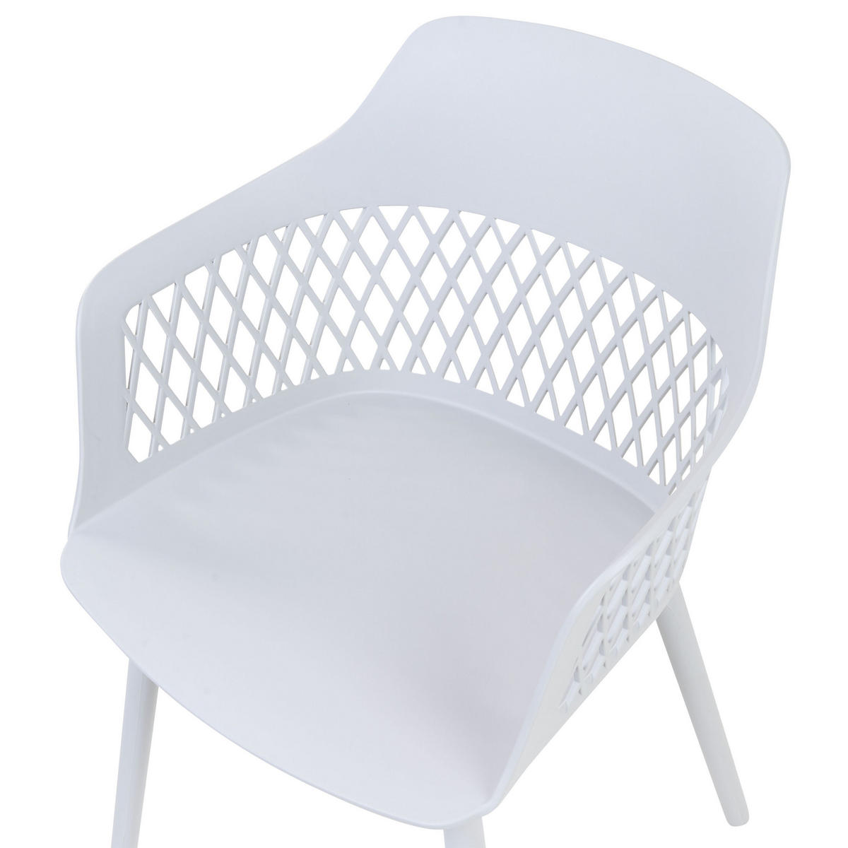 ESSZIMMERSTUHL 2er-Set Kunststoff Grau Almira - Grau, Kunststoff (54/84/50cm) - Beliani