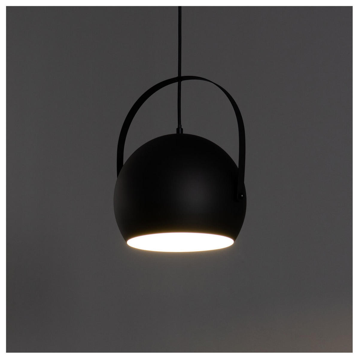 HÄNGELEUCHTE Tassino, Schwarz und weiß, 30cm - Weiß, Metall (30/25/30cm) - KOSILUM