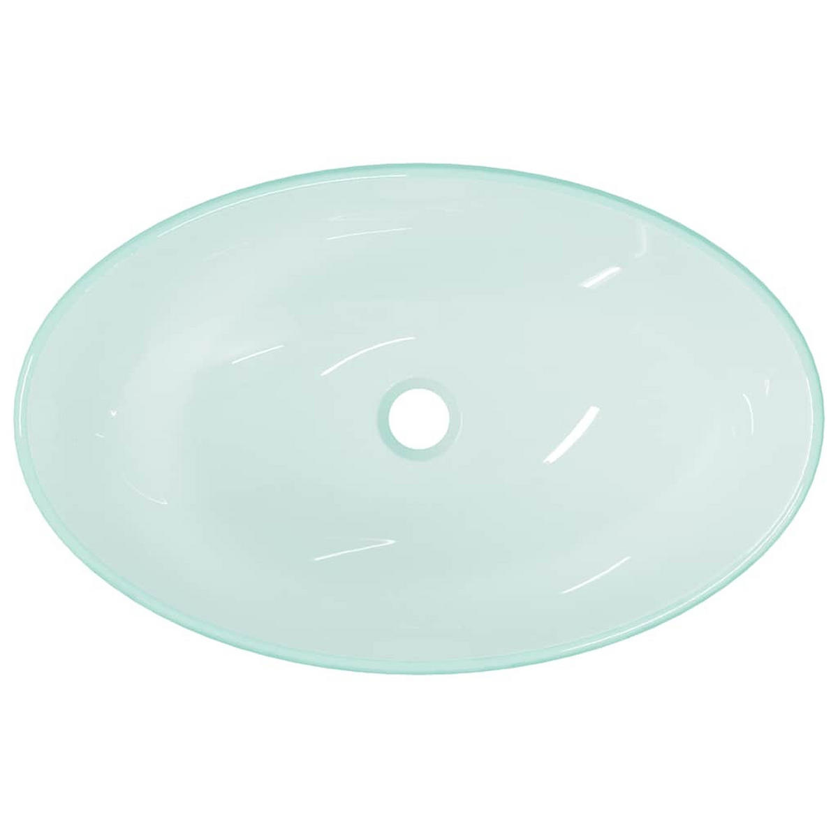 WASCHBECKEN Laycock 54.5/35/15.5 cm - Creme, Glas (54.5/15.5/35cm) - Nettlife