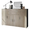 HIGHBOARD Aron Fronten in Eiche sägerau - Eiche San Remo, Holzwerkstoff (166.5/106.5/35cm) - Vladon