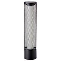LED-FLAMMENLICHTSÄULE Solar-Stehlampe 59cm hoch Metall Gitteroptik Feuereffekt - Schwarz, Metall (13/13/59cm) - Northpoint