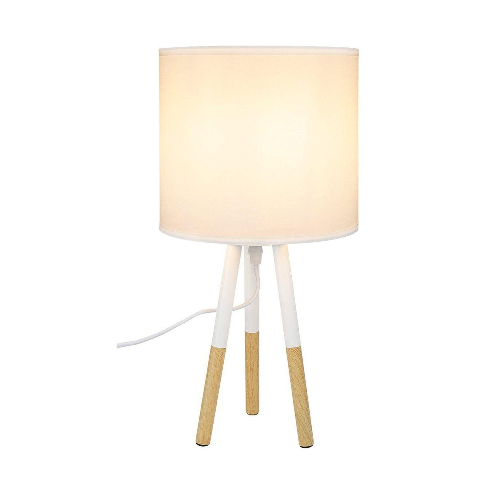 TISCHLEUCHTE Rostock 19/19/39.6 cm - Weiß, Textil (19/19/39.6cm) - Nettlife