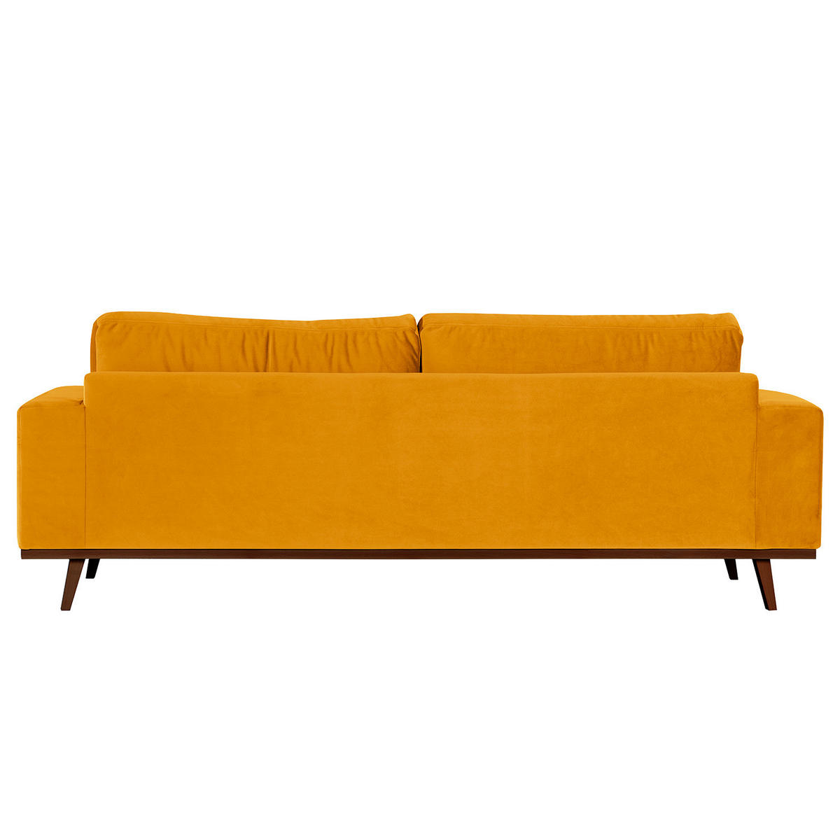2-SITZER SOFA - Gelb/Buchefarben, Buchenholz/Textil (197/81/88cm) - home24