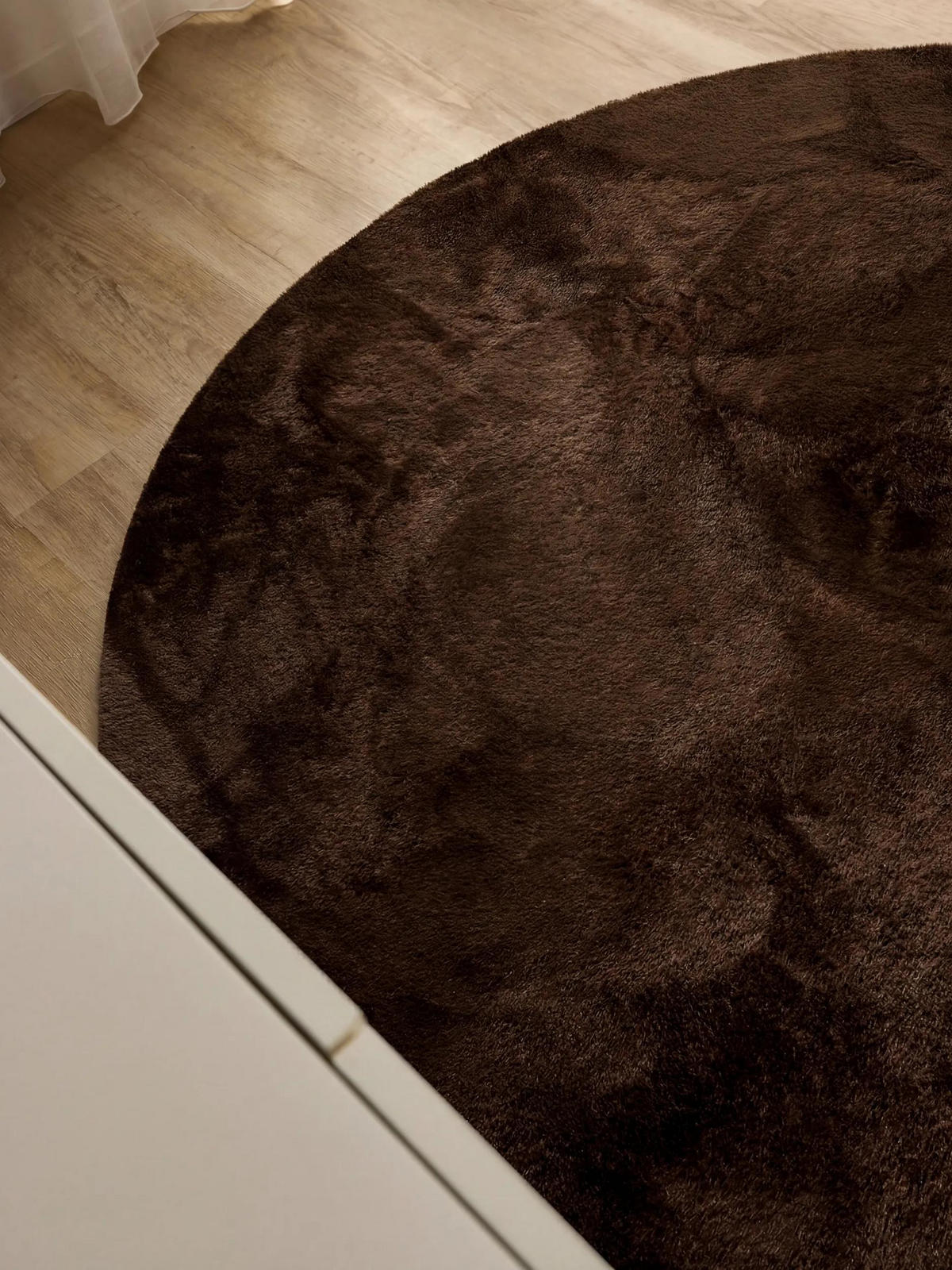 KUNSTFELLTEPPICH Furry Braun ø 160 cm rund - Braun, Kunststoff/Textil (160/160cm) - benuta