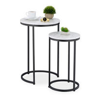 SATZTISCH-SET 2-tlg. - Multicolor, Holzwerkstoff/Kunststoff (40/40/61.5cm) - Relaxdays