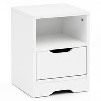 NACHTKONSOLE eckig ANORTE Nachtkommode - Weiß, Holzwerkstoff (31/43/31cm) - tinkaro