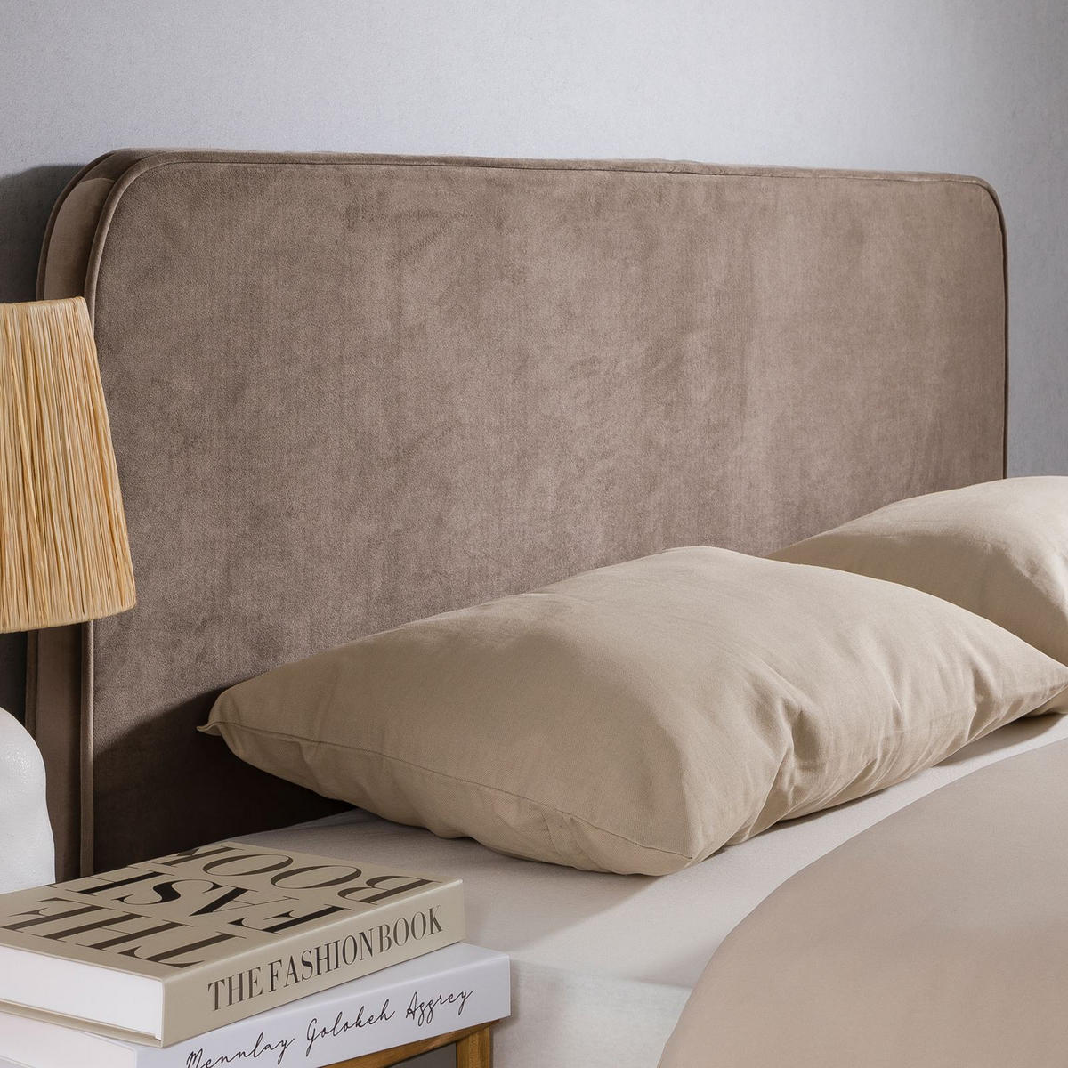 KOPFTEIL CELIA 120X190 CM - Greige, Textil (120/68/6cm) - IDIMEX