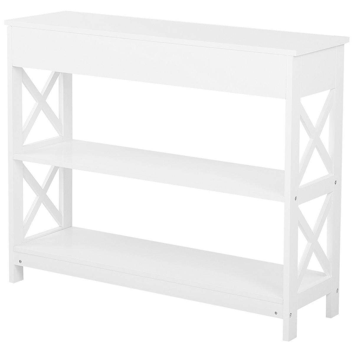 KONSOLENTISCH weiß Montgomery - Weiß, Holzwerkstoff (30/100/80cm) - Beliani