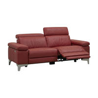 2-SITZER Sofa Talisman Echtleder mit 1 x Relaxfunktion Rot - Rot, Leder/Metall (172/80/100cm)