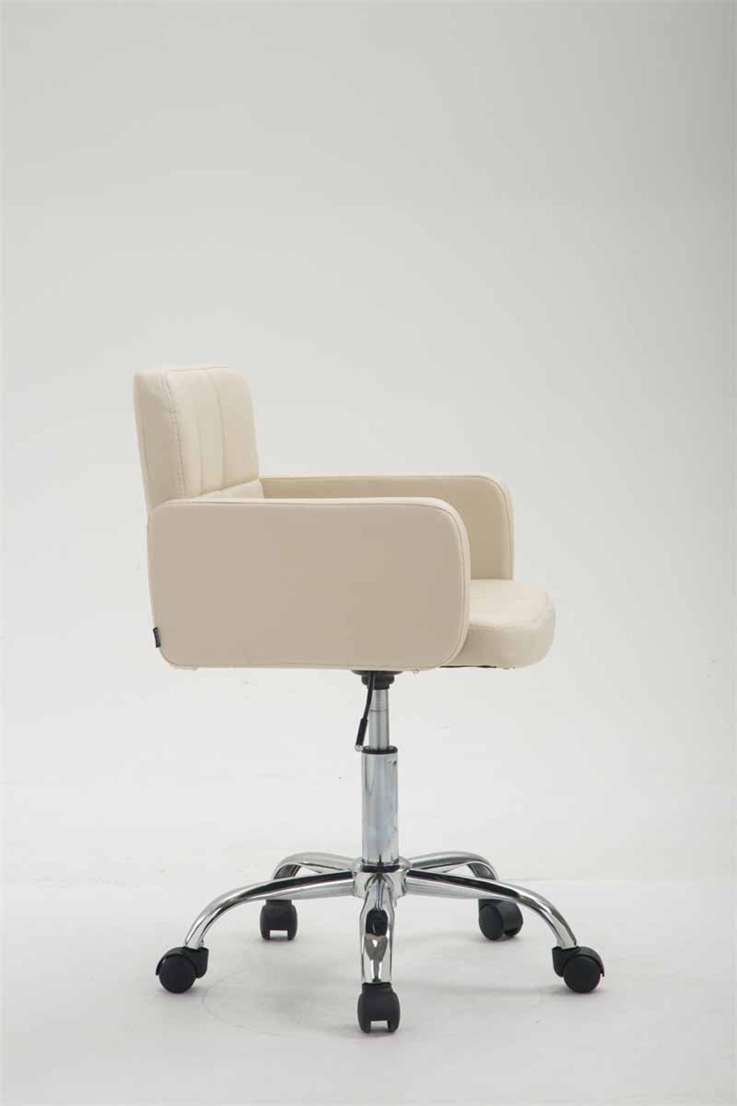 ARBEITSHOCKER Lausanne Kunstleder creme - Naturfarben, Metall (60/89/52cm) - TPFLiving