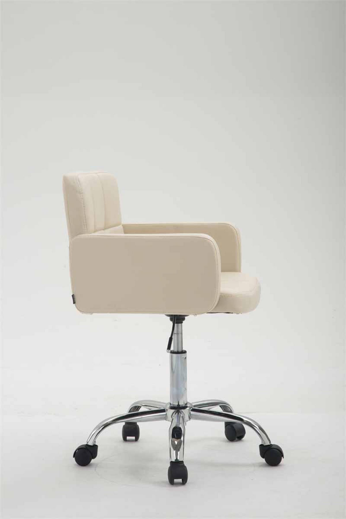 ARBEITSHOCKER Lausanne Kunstleder creme - Naturfarben, Metall (60/89/52cm) - TPFLiving