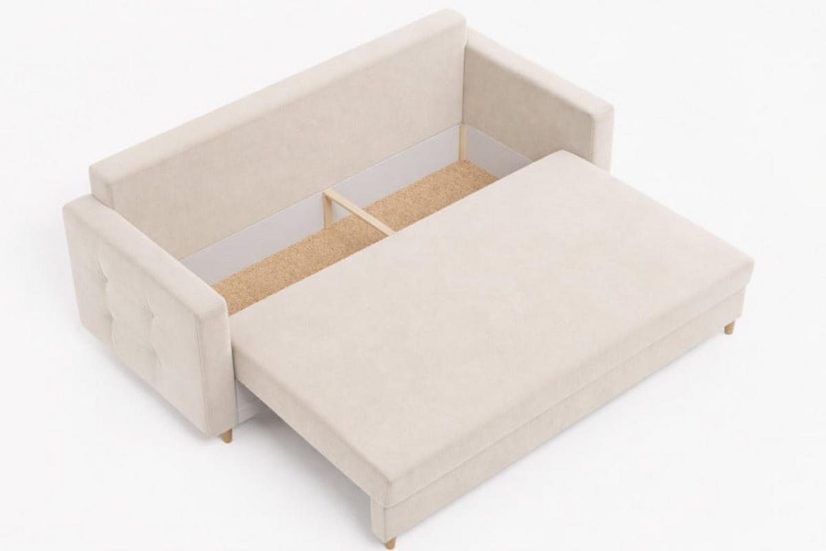 SOFA Beige PETI Gepolstert - Beige, Textil (217/97/87cm) - Sepro Meble