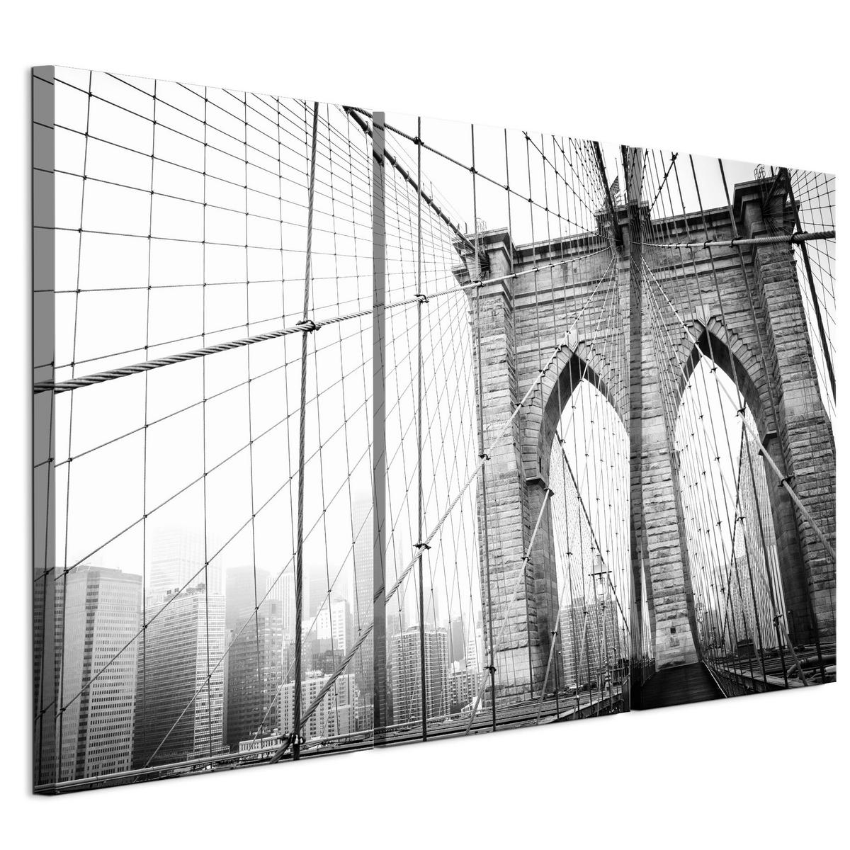 LEINWANDBILD Stadt 90x60 cm - Multicolor, Holz (90/60cm) - LUMASOUL