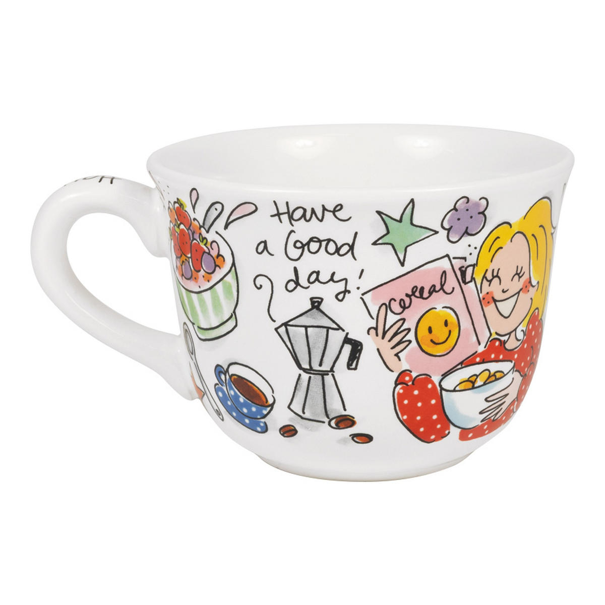 SCHALE Guten Morgen Sonnenschein in Bunt - 9,7cm - Multicolor, Keramik (12.7/16.2/9.7cm) - Blond Amsterdam