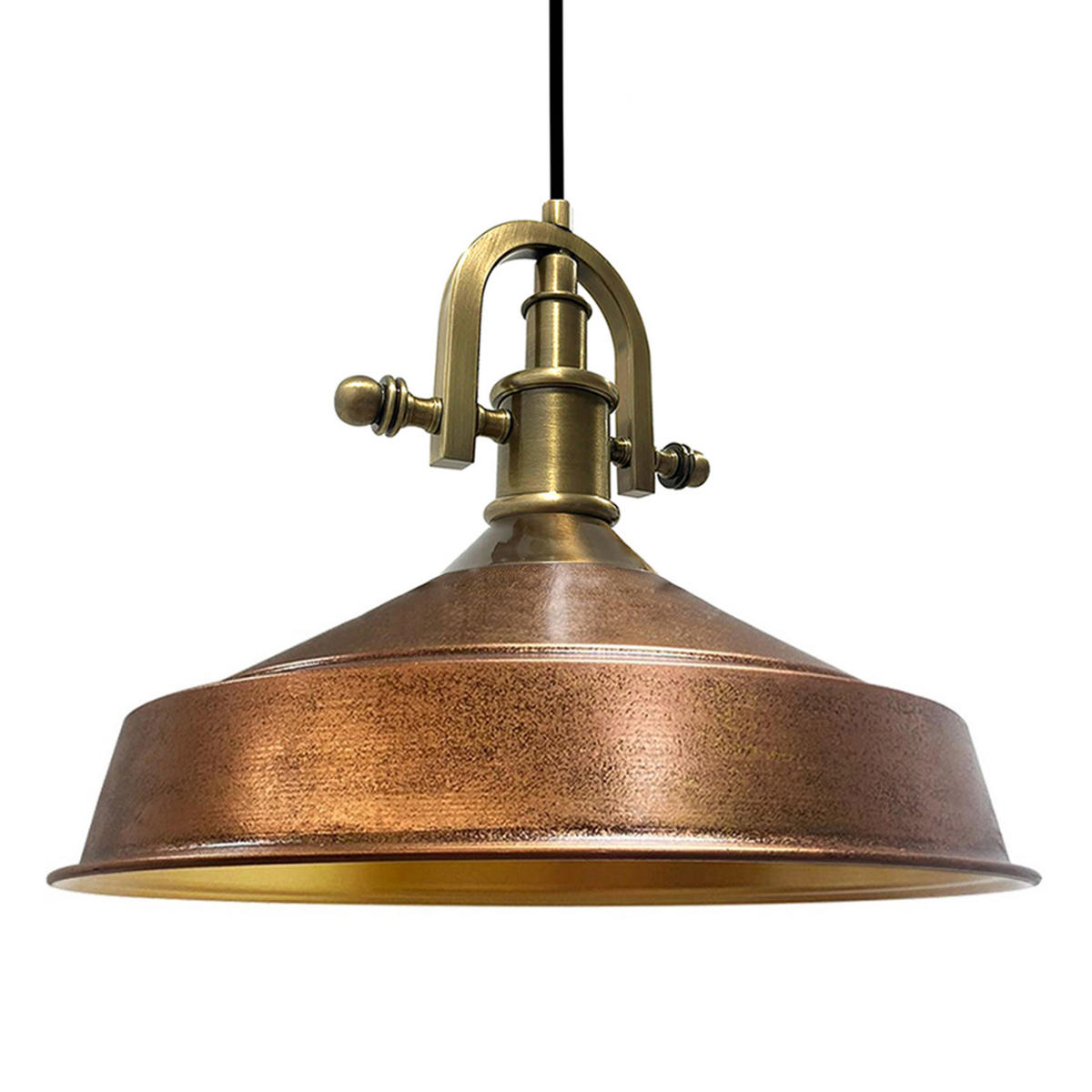 PENDELLEUCHTE Asletl-Marine - Kupferfarben, Metall (41/41/28cm) - Bamyum