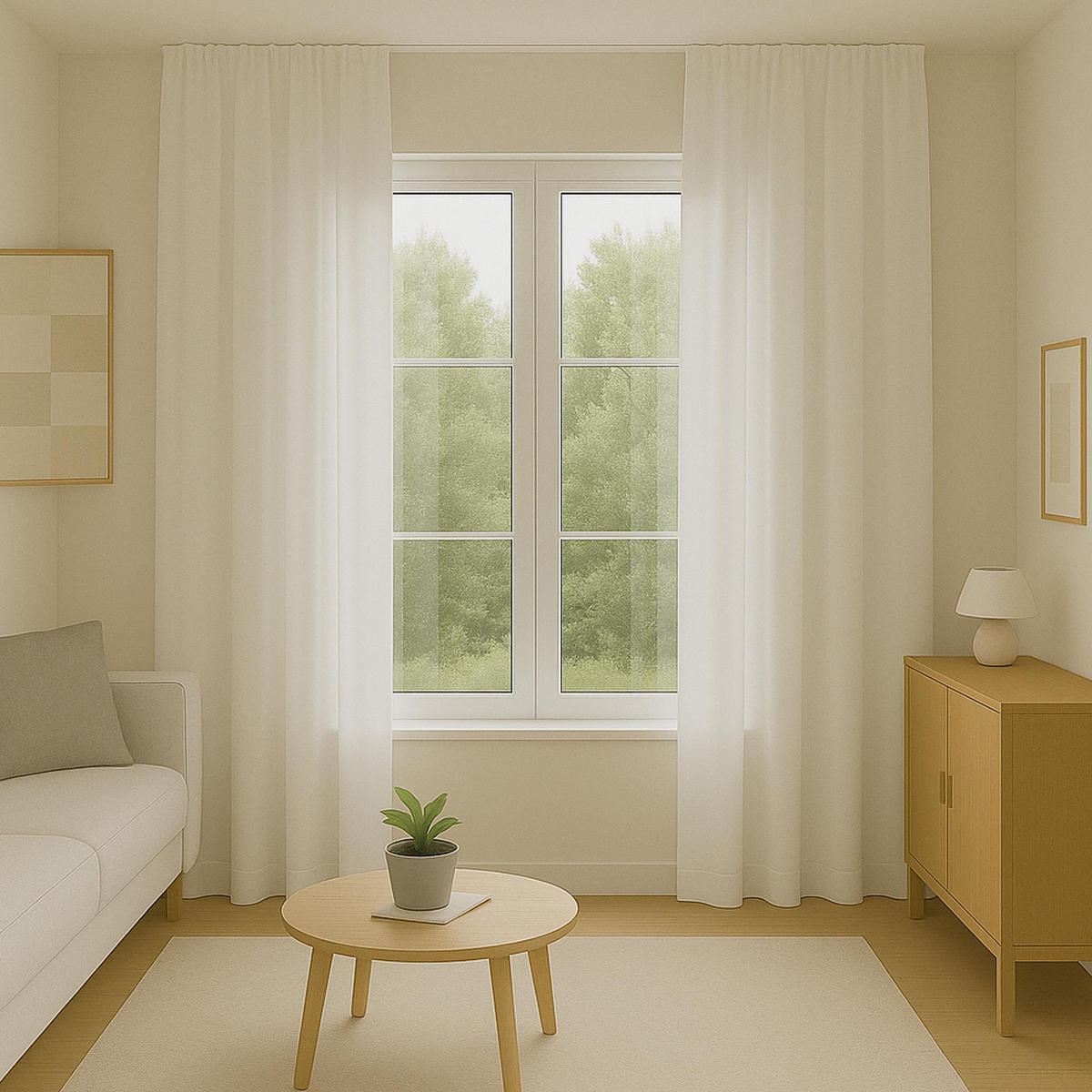 GARDINE Universalband "blickdicht" 2er Pack Weiß 140x145 cm - Weiß, Textil (140/145cm) - Bestlivings