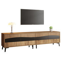 TV-ELEMENT mit 4 Türen 180 x 40 x 50 cm Natural/Black - Braun, Holzwerkstoff (40/50/180cm) - Beauniv