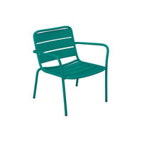 GARTENSESSEL niedrig & stapelbar - Metall - Blau - MIRMANDE von MYLIA - Opal, Metall (67.5/71.5/60cm) - Vente-Unique