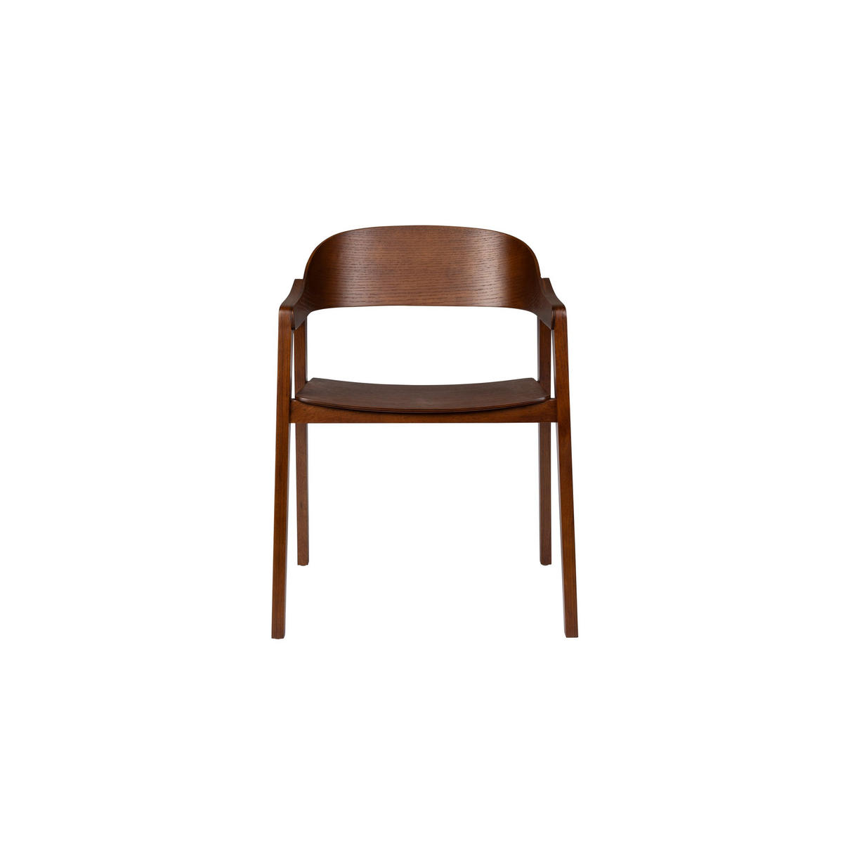 ESSZIMMERSTUHL Westlake Armlehne Walnussfarbe - 2 er Set - Braun, Holzwerkstoff (58/76/52cm) - Dutchbone