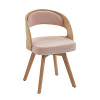 ESSZIMMERSTUHL drehbar ca. 44 x 41 x 75 cm Leinen Pink - Pink, Holz (44/72/41cm) - Meubliv