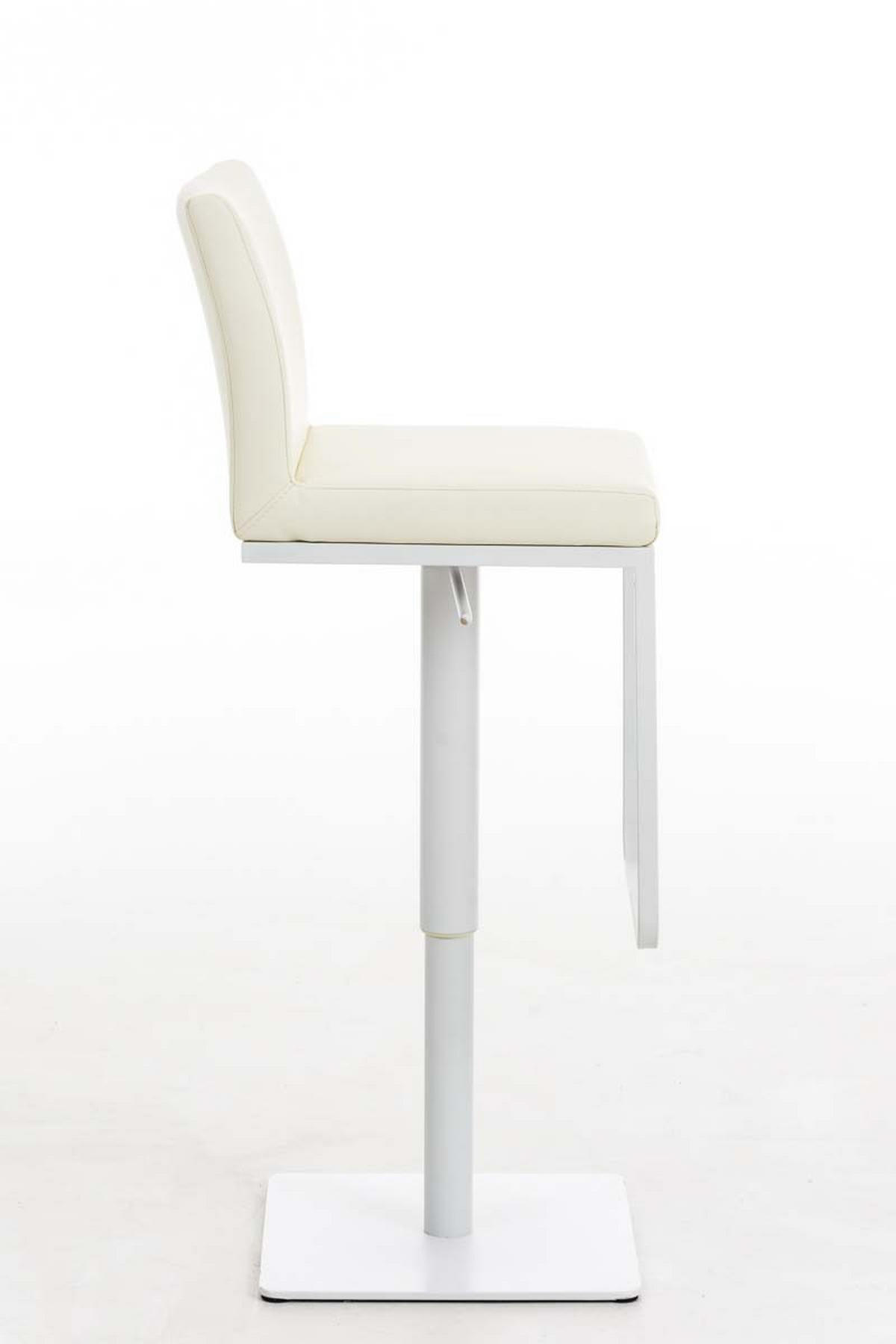 BARHOCKER Lederlook Creme - Creme/Weiß, Textil/Metall (42/86/44cm) - CLP