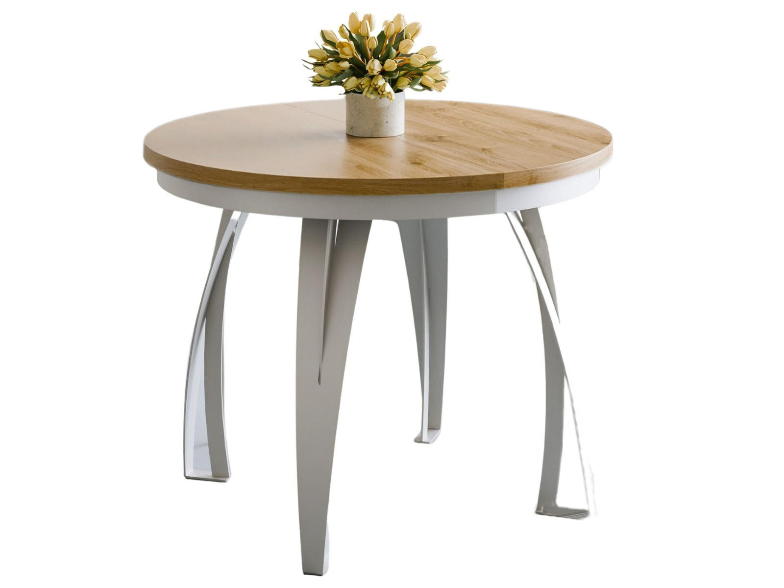 ESSTISCH ausziehbar Ø 100 LUGOS Eiche craft - Braun, Holzwerkstoff (100/100/77cm) - Compleo24