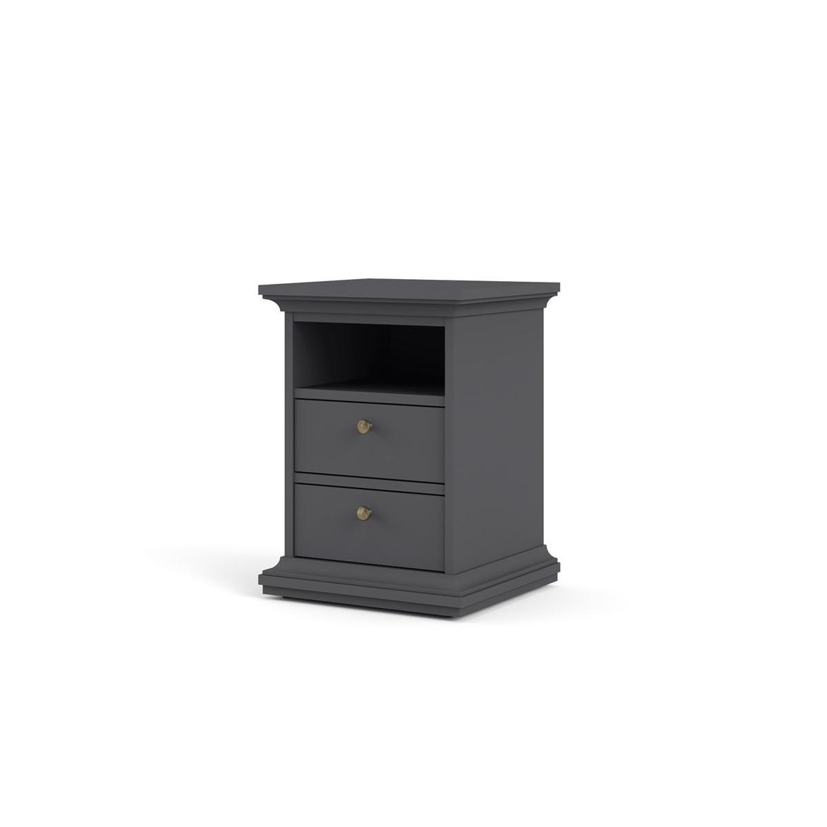 NACHTSCHRANK mattgrau - Grau, Holzwerkstoff (44/59/40cm) - ebuy24