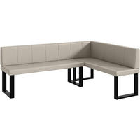 ECKBANK PETER_U - Beige, Leder (142/196cm) - Meblini