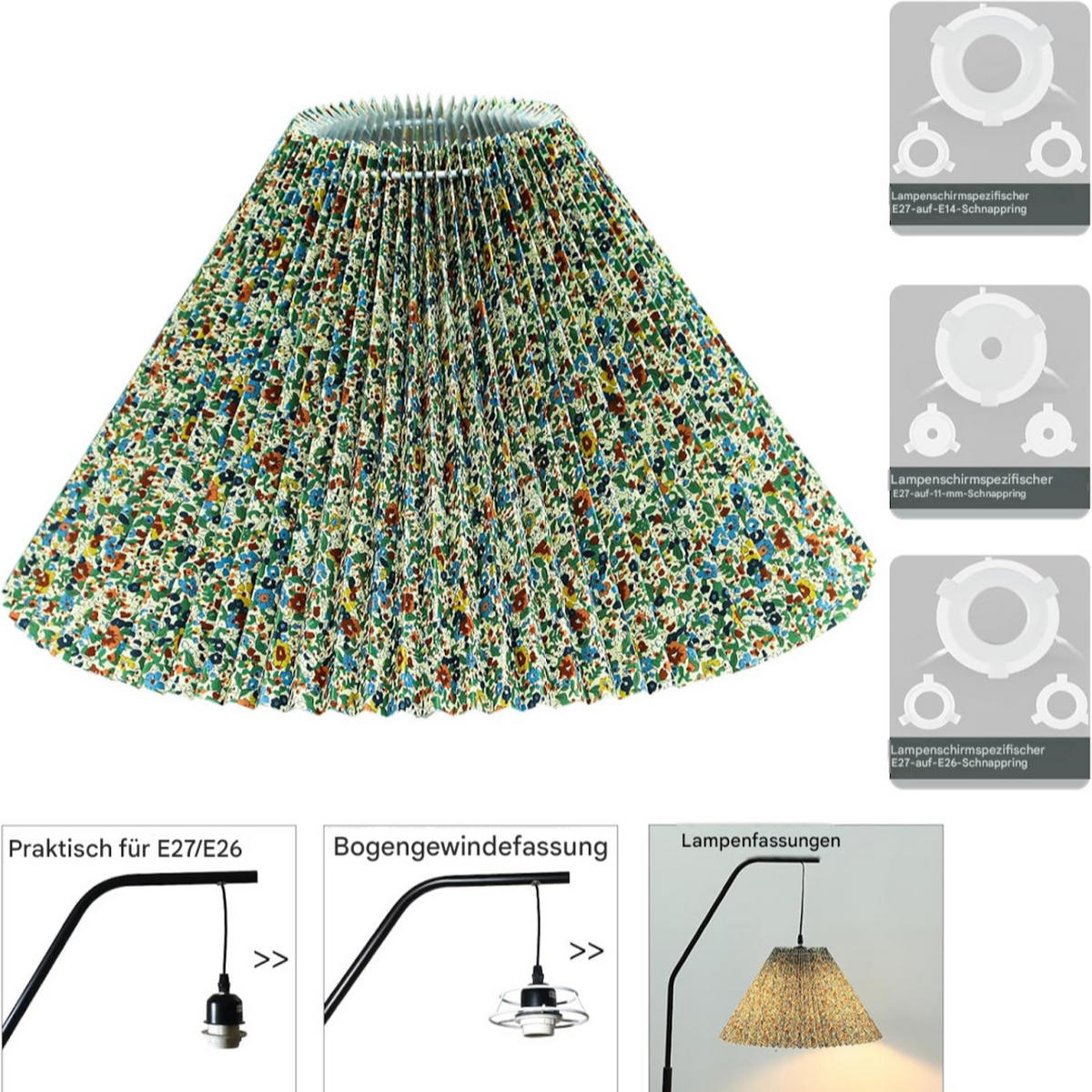 LAMPENSCHIRM Stoff 25/14 cm - Gelb, Kunststoff (15/24/2cm) - Weltevree