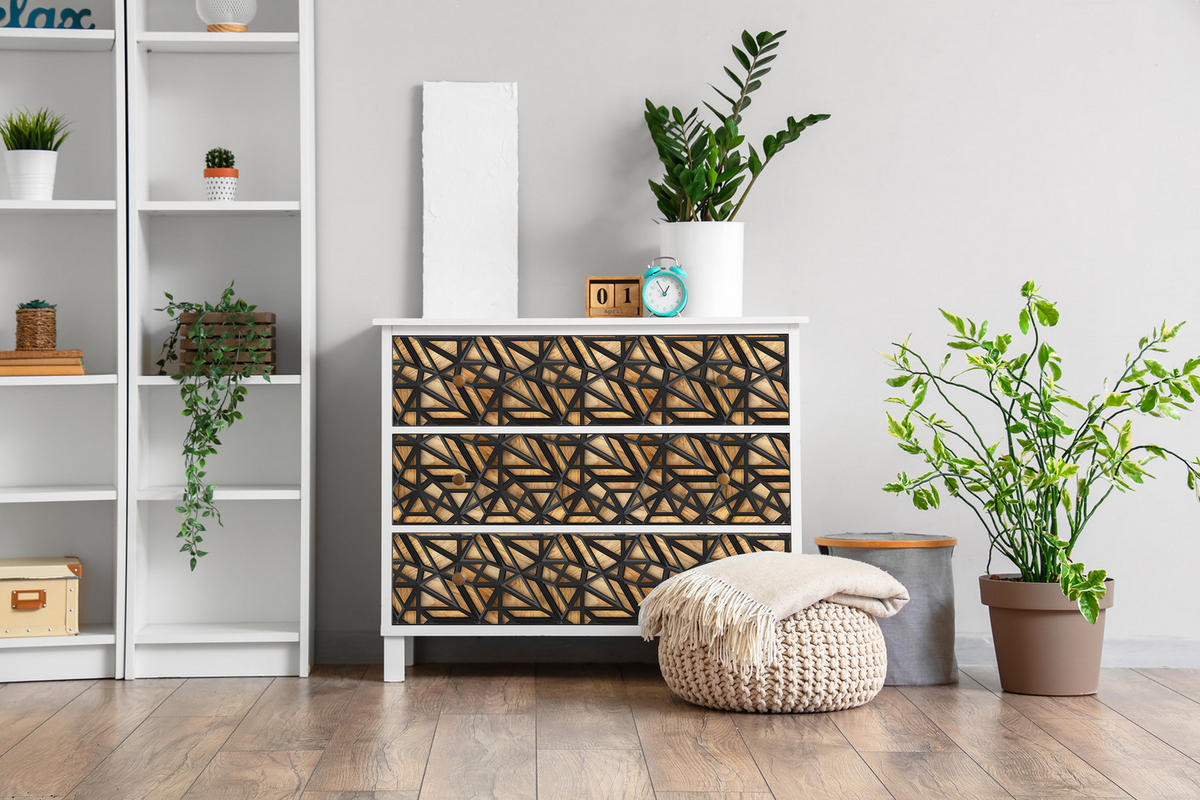 MÖBLAUFKLEBER 100x50 cm braun - Hellbraun, Kunststoff (100/50/0.1cm) - Wallfluent