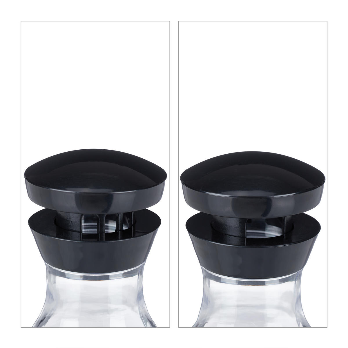 GEWÜRZKARUSSELL - Schwarz, Kunststoff (19/29/19cm) - Relaxdays