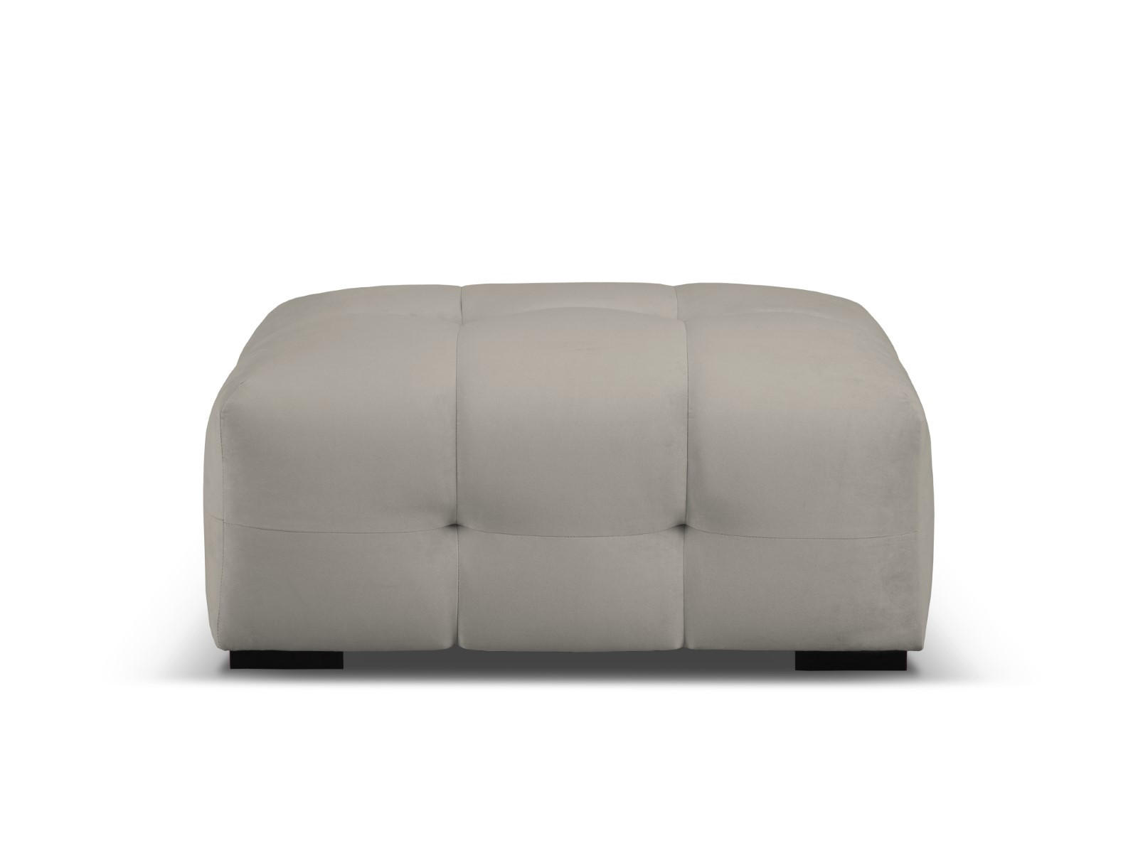 POUF Kendal aus Samt dunkelgrau - Dunkelgrau, Textil (104/45/72cm) - Micadoni