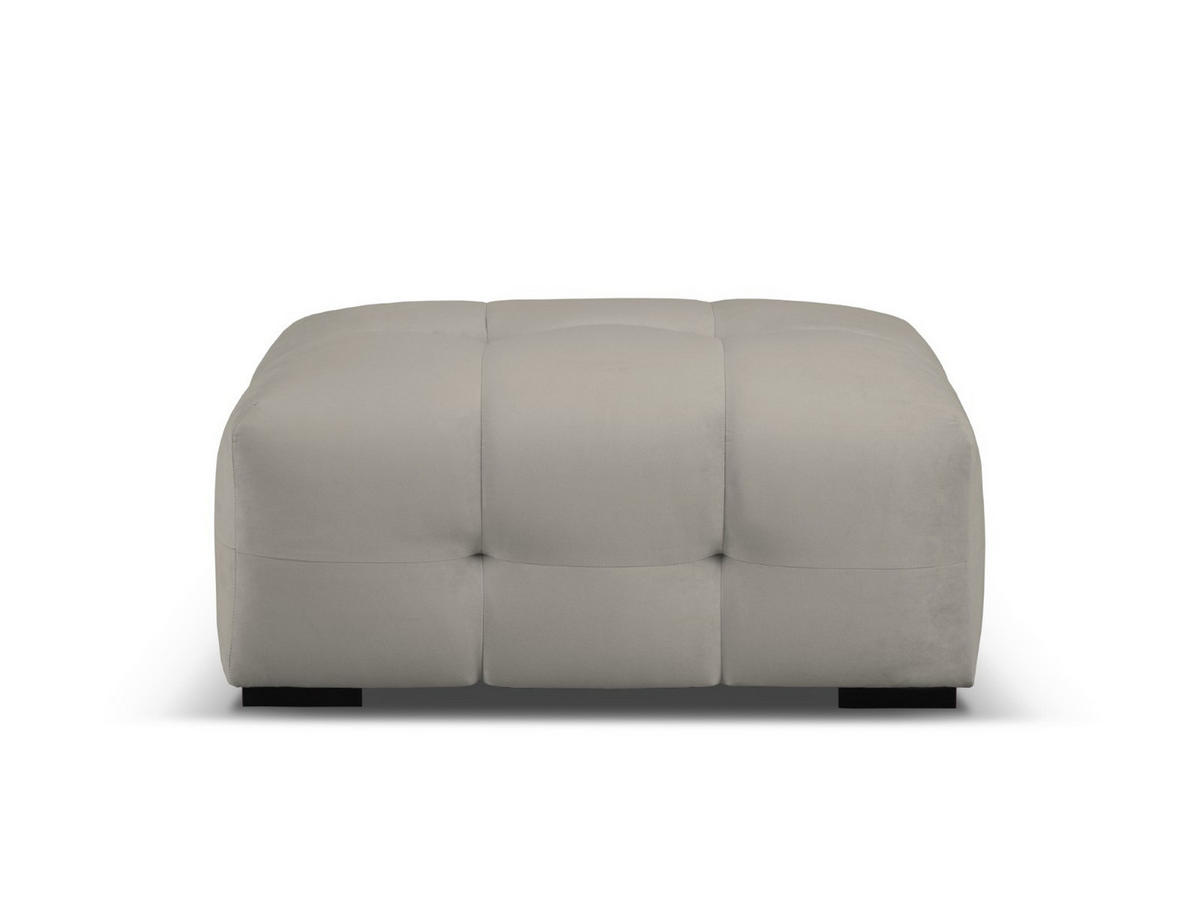 POUF Kendal aus Samt dunkelgrau - Dunkelgrau, Textil (104/45/72cm) - Micadoni
