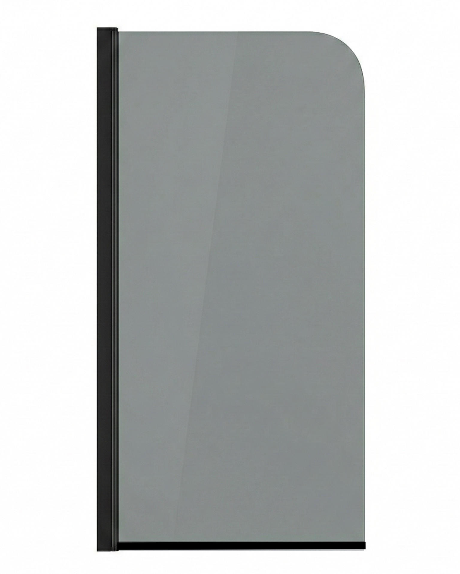 BADEWANNE Torino 1 Teil cm Schwarz mit Rauchglass - 60 x 140 cm - Schwarz, Glas (60/140cm) - Badplaats