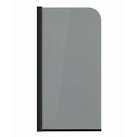 BADEWANNE Torino 1 Teil cm Schwarz mit Rauchglass - 60 x 140 cm - Schwarz, Glas (60/140cm) - Badplaats