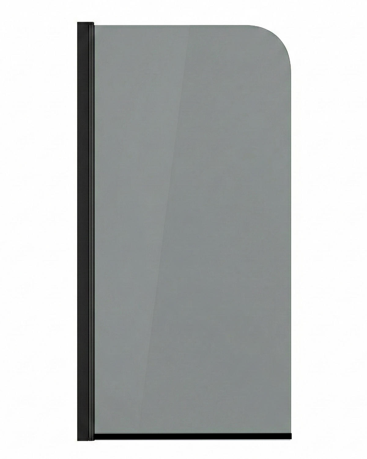 BADEWANNE Torino 1 Teil cm Schwarz mit Rauchglass - 60 x 140 cm - Schwarz, Glas (60/140cm) - Badplaats