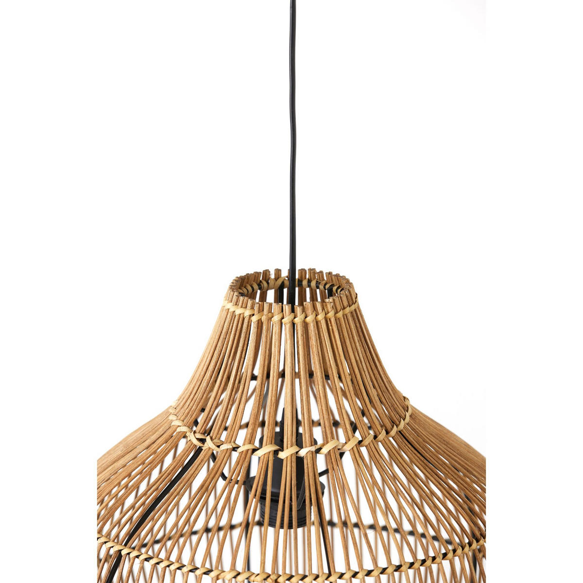 HÄNGELAMPE Pacino Braun Ø40/41,5 cm - Braun, Holz (40/40/41.5cm) - Light & Living