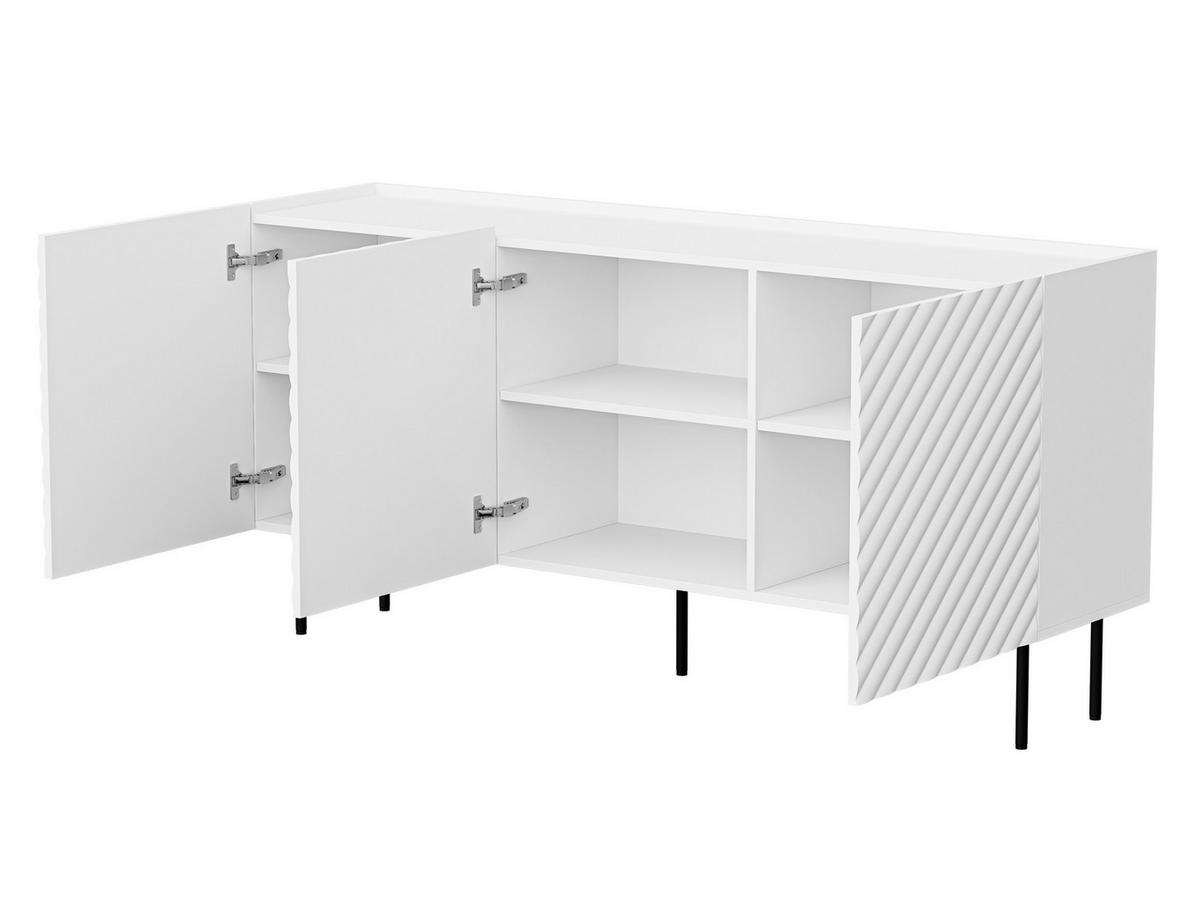 SIDEBOARD Lucca 165 3D - Schwarz/Weiß, Holz/Holzwerkstoff (166/80/40cm) - MIRJAN24