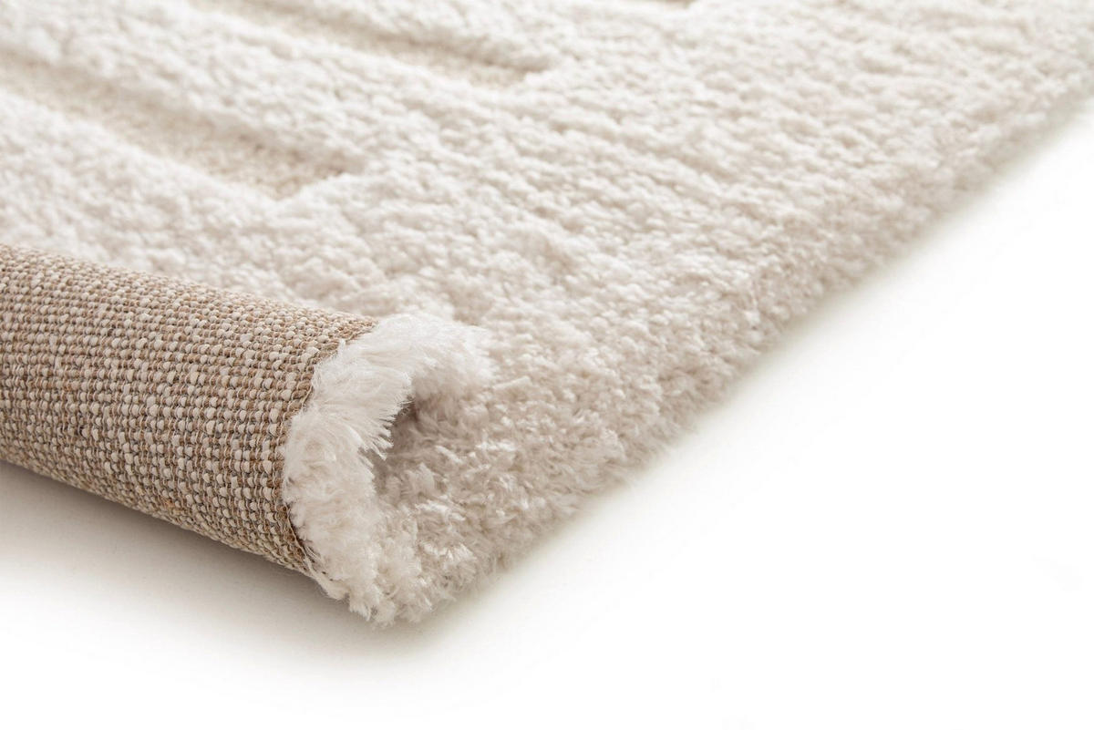TEPPICH, Weicher, dicker mit Reliefeffekt weiß - Weiß, Textil (120/170cm) - AFK Living