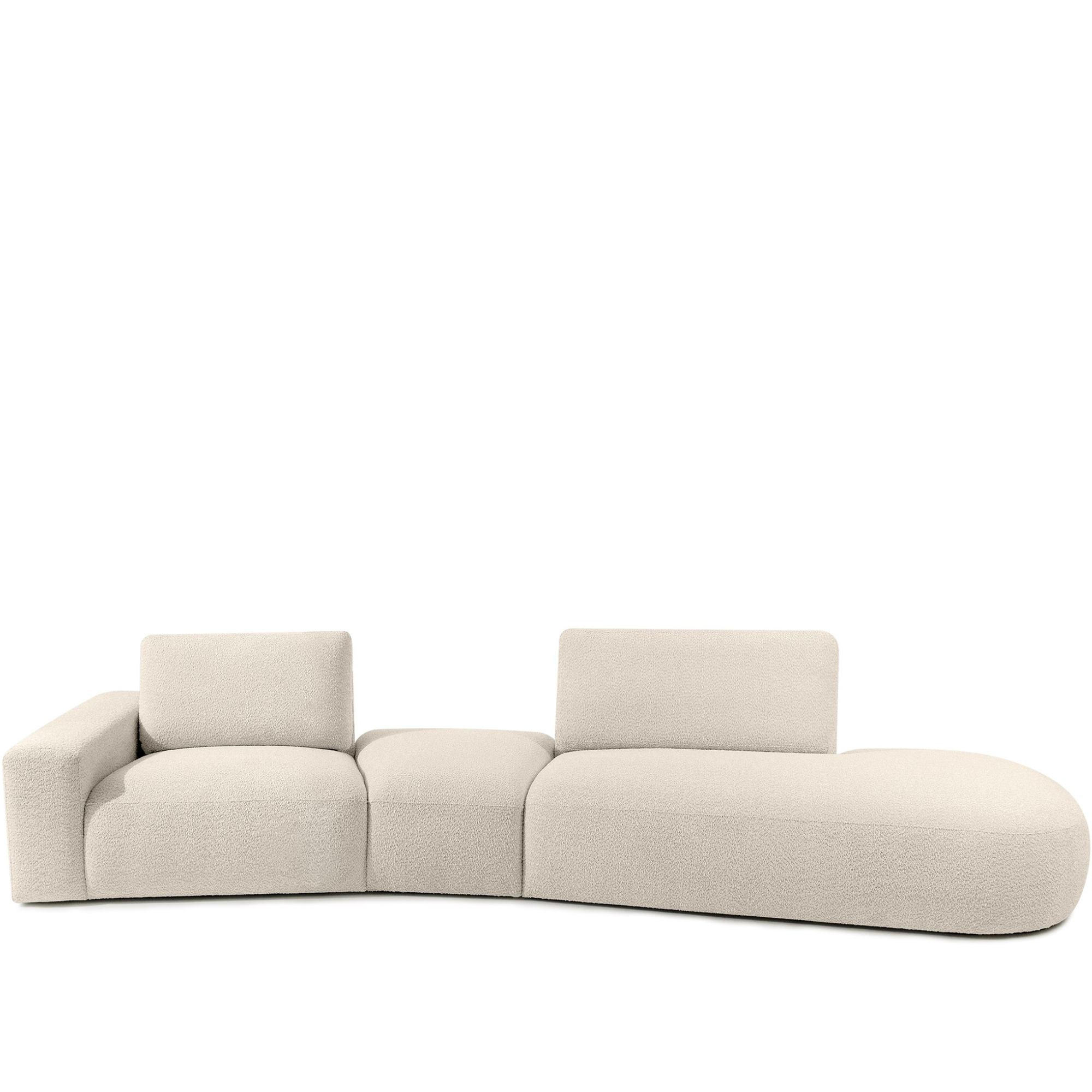 4-SITZER ECKSOFA ZUCCO Boucle rechts, Beige - Beige, Textil (350/84/105cm) - KONSIMO®