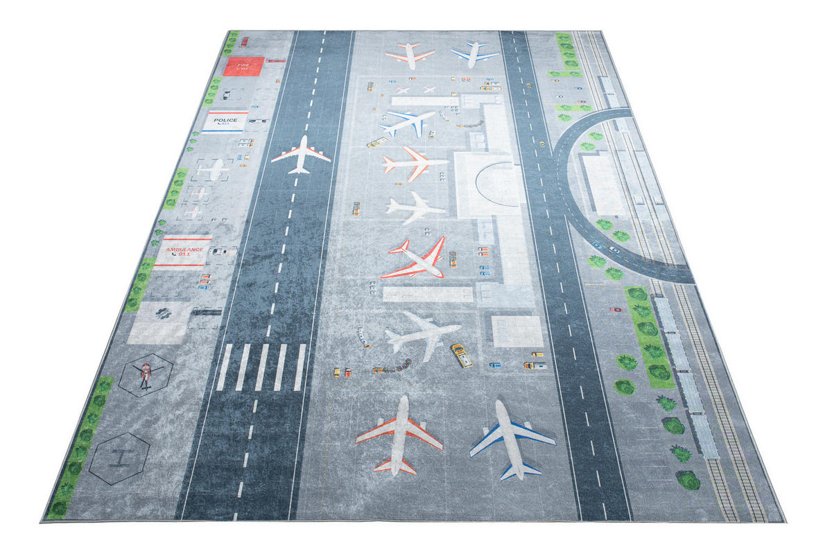 TEPPICH EMMA Grau 120/170 cm - Grau, Kunststoff (120/170cm) - Tapiso