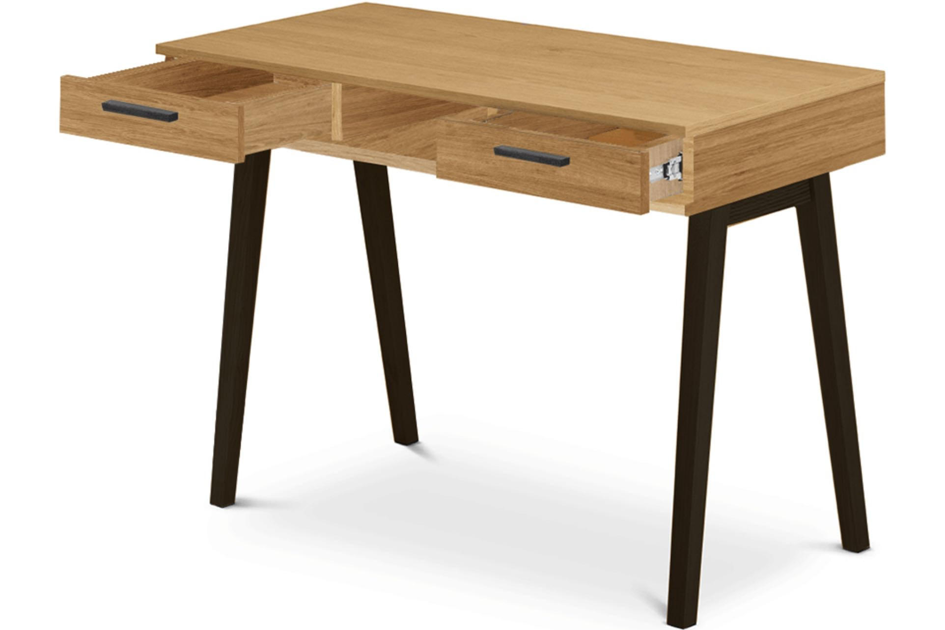 SCHREIBTISCH FRISK 2 Schubladen, natürliche Eiche - Eichefarben, Holzwerkstoff (48/100/75cm) - KONSIMO®