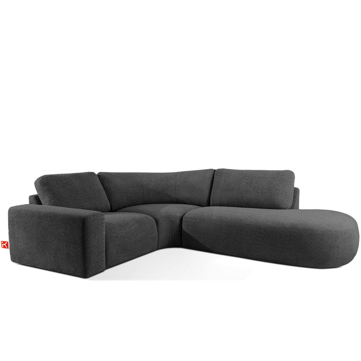 ECKSOFA RECHTS ZUCCO, Graphit - Graphitfarben, Holz/Holzwerkstoff (224/293cm) - KONSIMO®