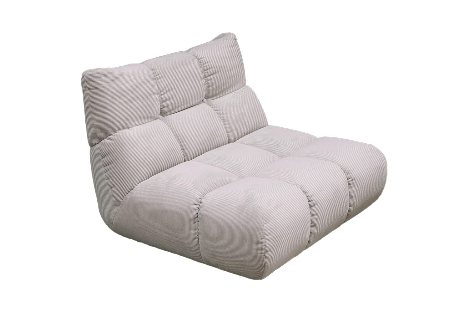 DREHSESSEL VIVIEN Silber Cord Drehbar (360°) - Silberfarben/Schwarz, Kunststoff/Textil (112/85/108cm) - KAWOLA