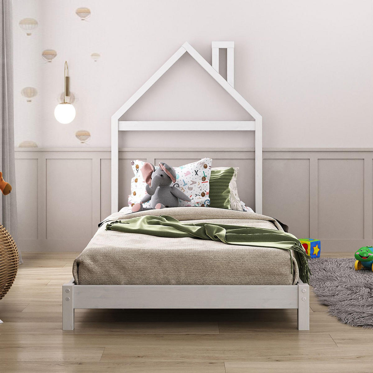 KINDERBETT LIZ 90X200 CM - Weiß, Holz (90/200cm) - IDIMEX