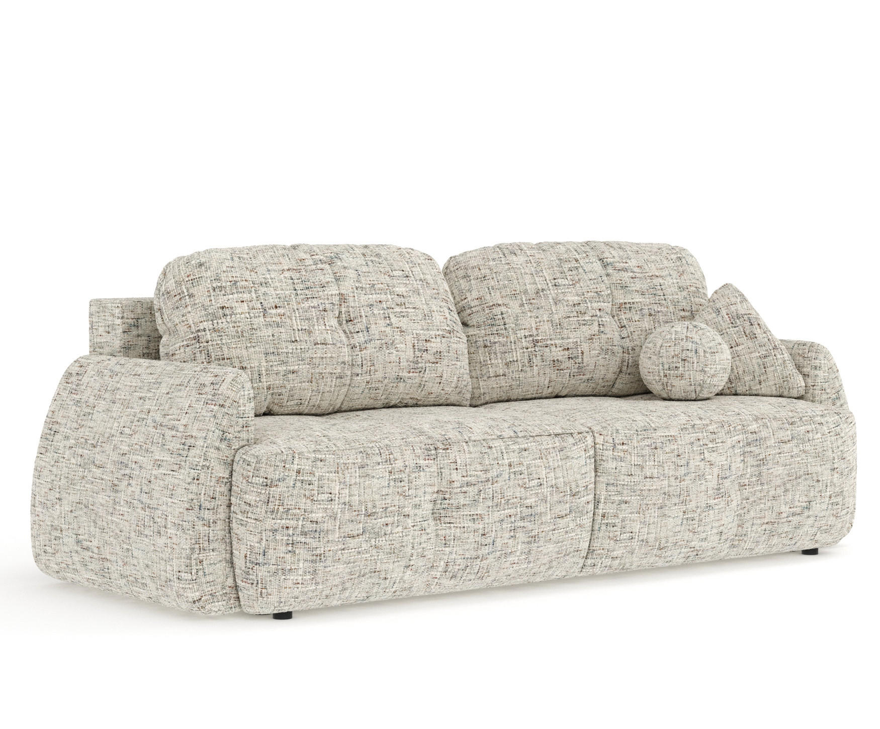 SCHLAFSOFA Loca Beige Webstoff - Beige/Schwarz, Holz/Holzwerkstoff (248/92/103cm) - Maison de Reve
