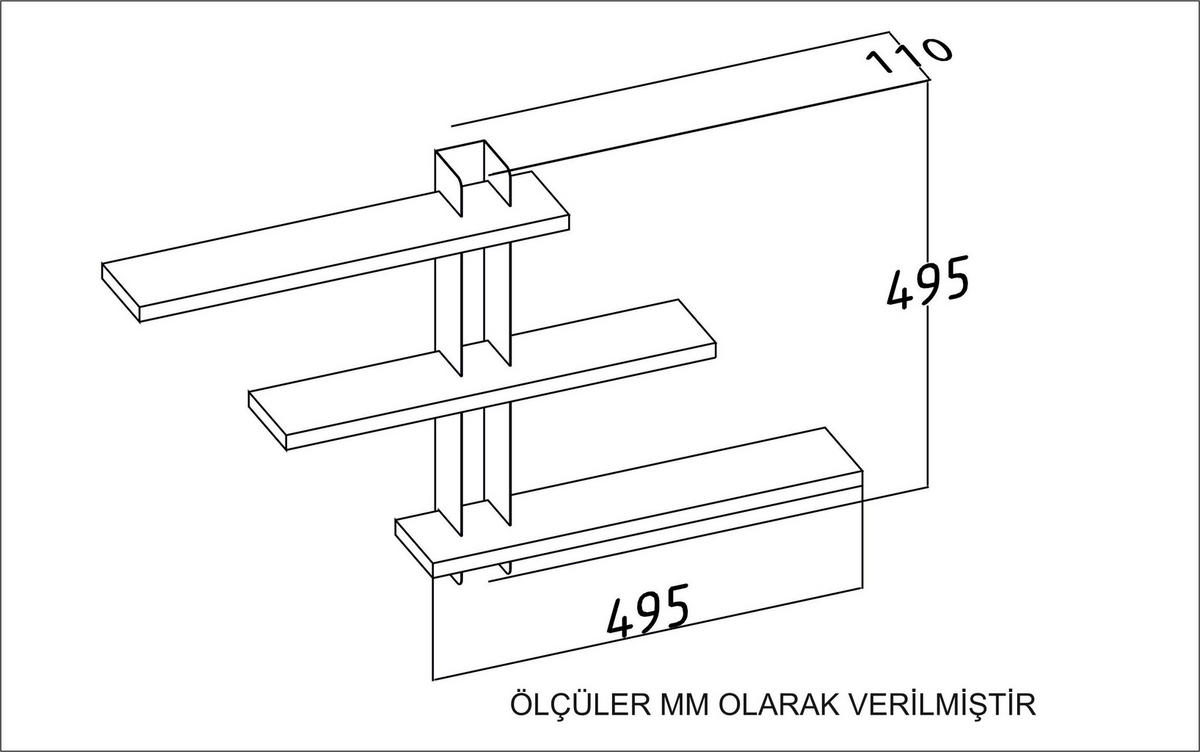 WANDREGAL Mita Weiß - Weiß, Holzwerkstoff (50/50/11cm) - Decorotika