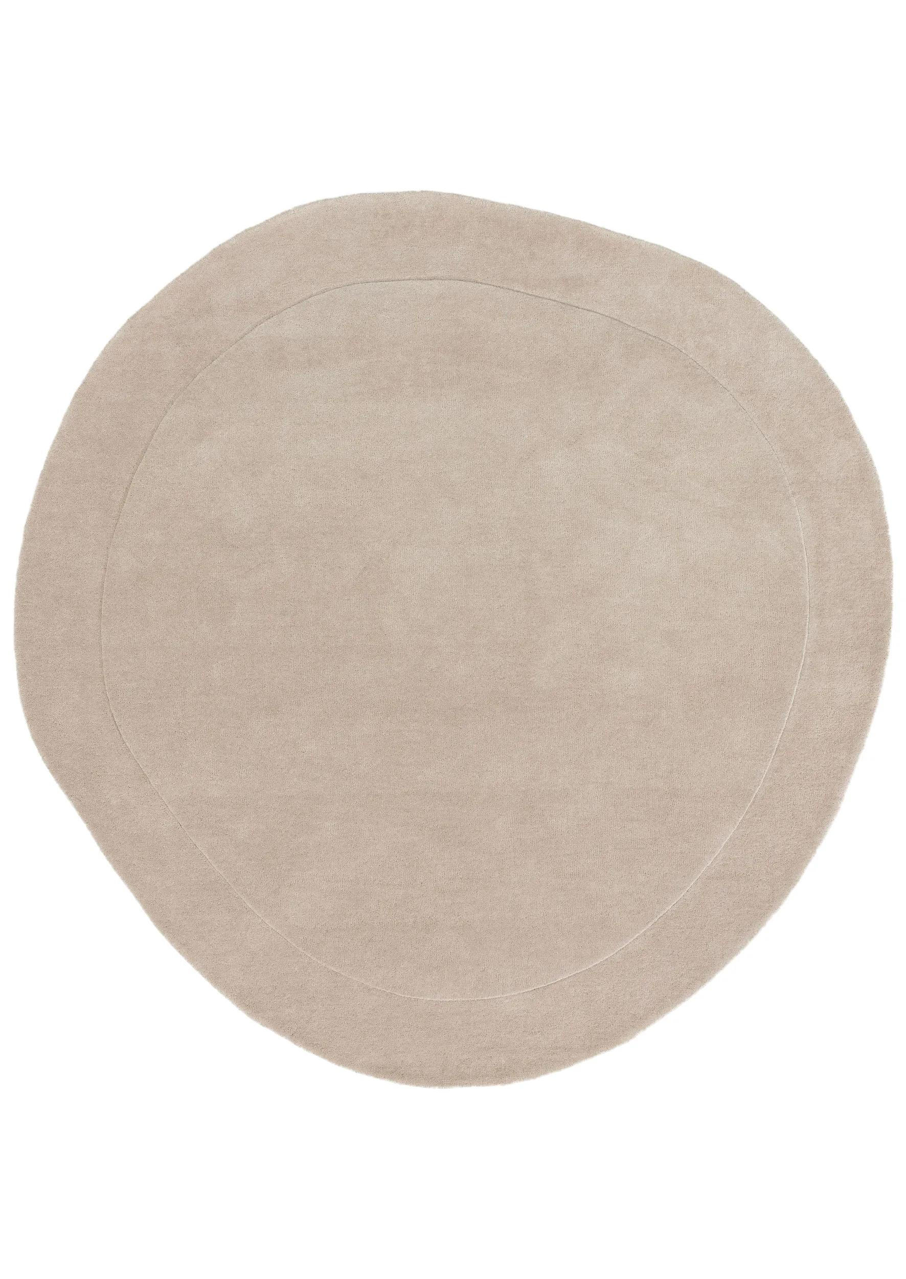 WOLLTEPPICH Shape Cream ø 200 cm rund - Creme, Textil (200/200cm) - benuta Pure