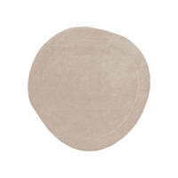 WOLLTEPPICH Shape Cream ø 200 cm rund - Creme, Textil (200/200cm) - benuta Pure
